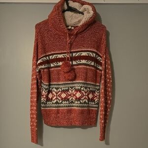 Cozy Red Hooded Sweater